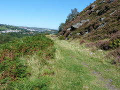 
Original Llancaiach branch trackbed looking North, Abercynon, September 2012